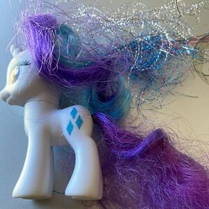 My Little Pony Rarity G4 3" Glitter Brushable Tinsel Hair 2010